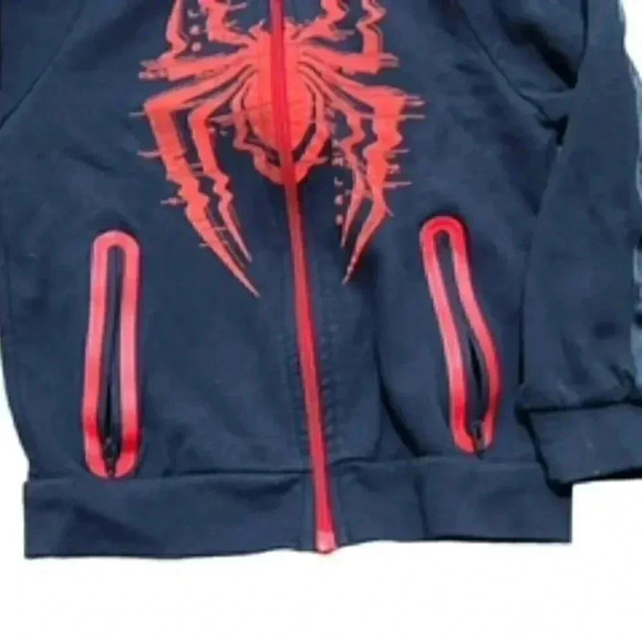 Marvel Spider-Man Full Zip Miles Morales Boys Hoodie Sz 5 EUC - Picture 5 of 8